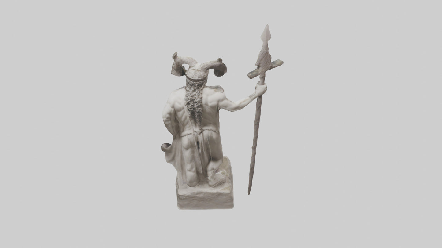 Dionysian Warrior statue model VR / AR / low-poly