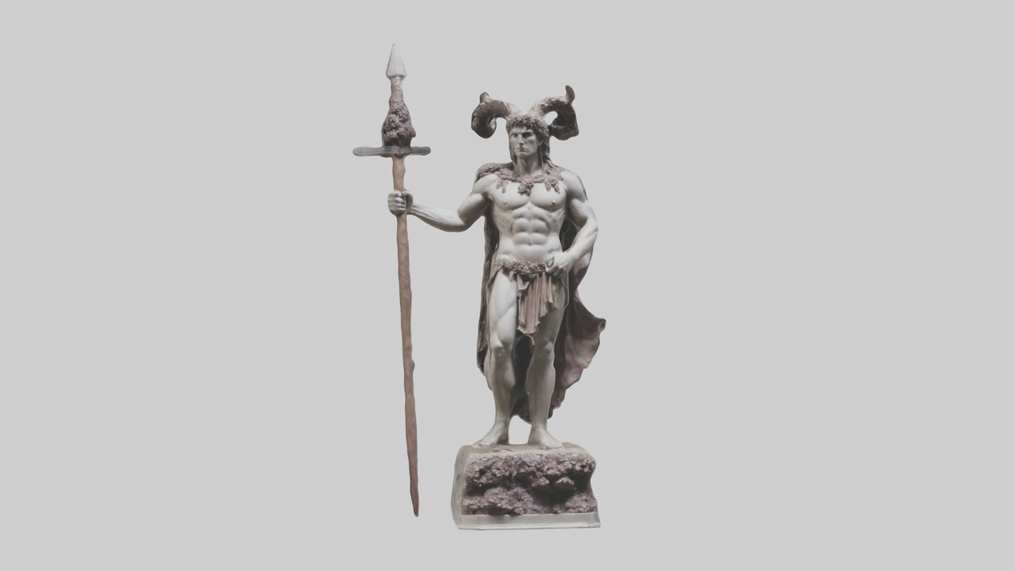 Dionysian Warrior statue model VR / AR / low-poly