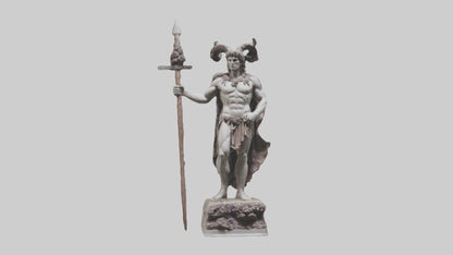 Dionysian Warrior statue model VR / AR / low-poly