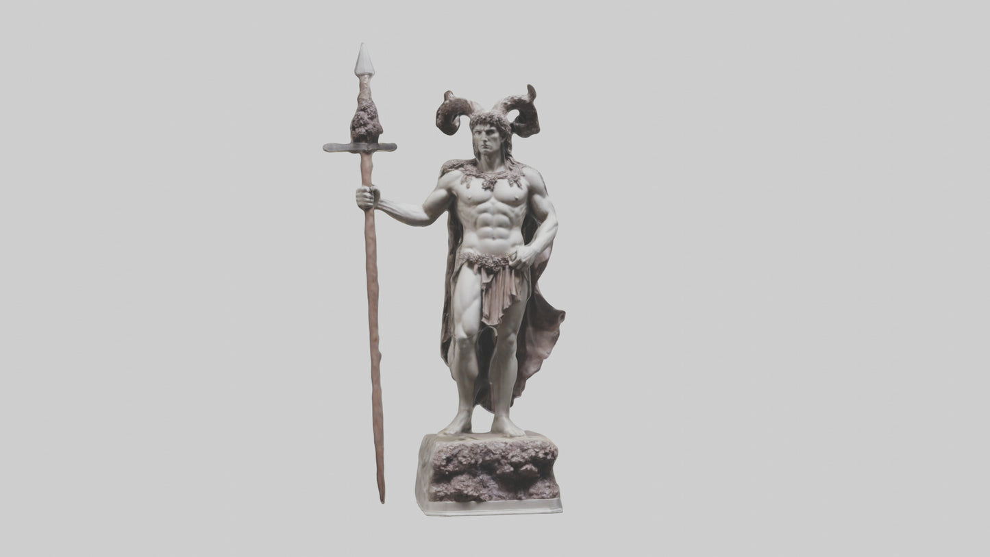 Dionysian Warrior statue model VR / AR / low-poly
