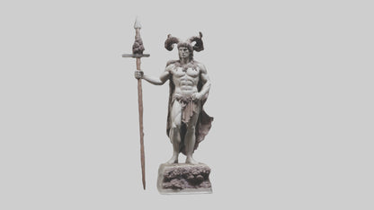 Dionysian Warrior statue model VR / AR / low-poly