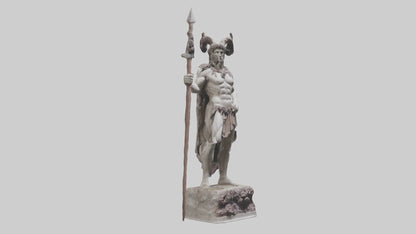 Dionysian Warrior statue model VR / AR / low-poly
