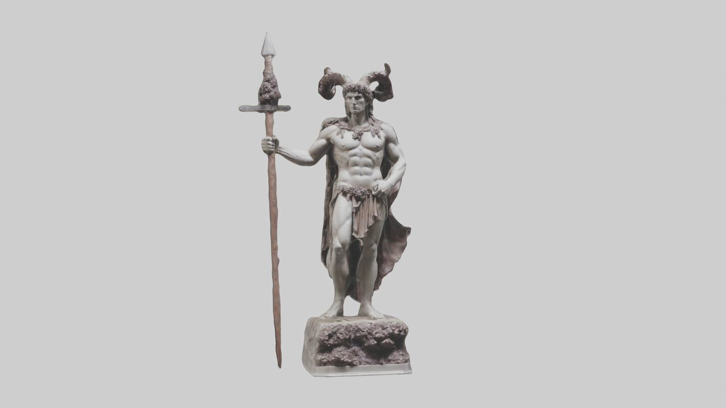 Dionysian Warrior statue model VR / AR / low-poly