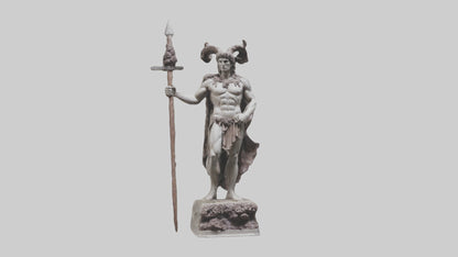 Dionysian Warrior statue model VR / AR / low-poly