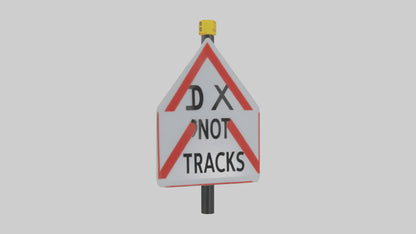 Do Not Cross Tracks Caution Sign model 3D model