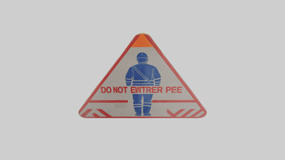 3D model Do Not Enter Without PPE Warning Sign model VR / AR / low-poly
