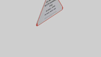 3D model Do Not Enter Without PPE Warning Sign model VR / AR / low-poly