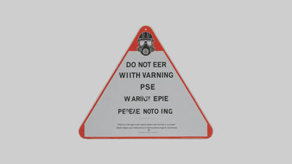 3D model Do Not Enter Without PPE Warning Sign model VR / AR / low-poly