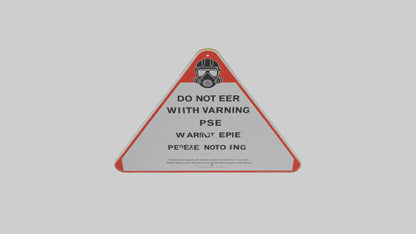 3D model Do Not Enter Without PPE Warning Sign model VR / AR / low-poly