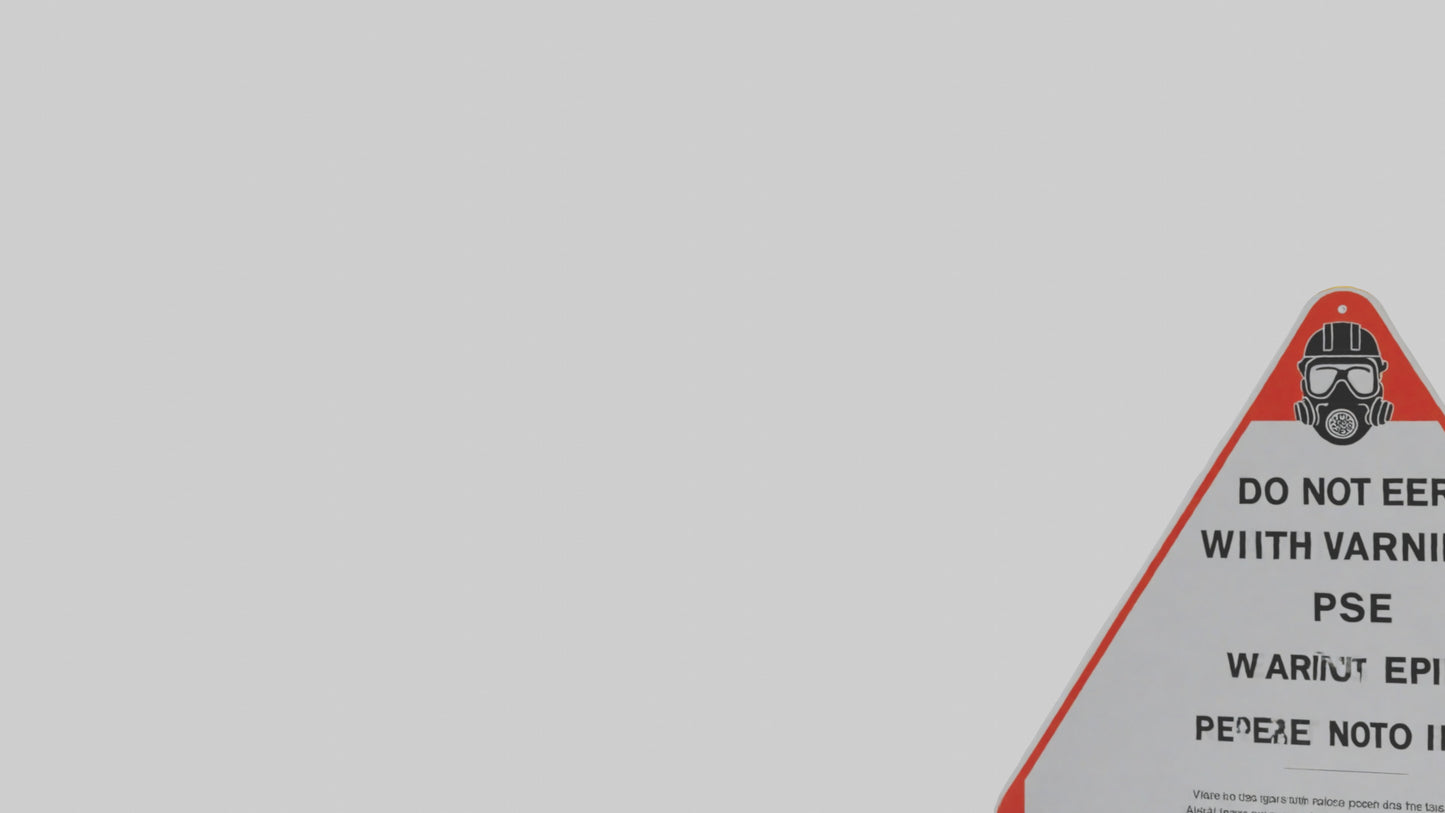 3D model Do Not Enter Without PPE Warning Sign model VR / AR / low-poly