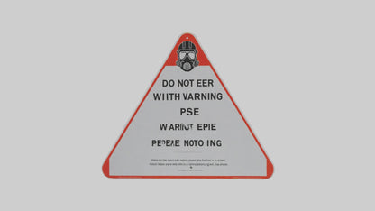 3D model Do Not Enter Without PPE Warning Sign model VR / AR / low-poly