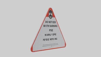 3D model Do Not Enter Without PPE Warning Sign model VR / AR / low-poly