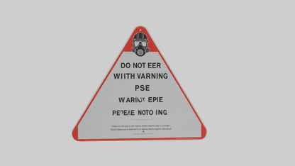 3D model Do Not Enter Without PPE Warning Sign model VR / AR / low-poly
