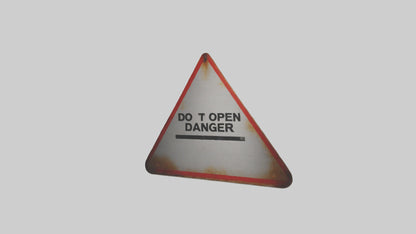Do Not Open Danger Sign model 3D model