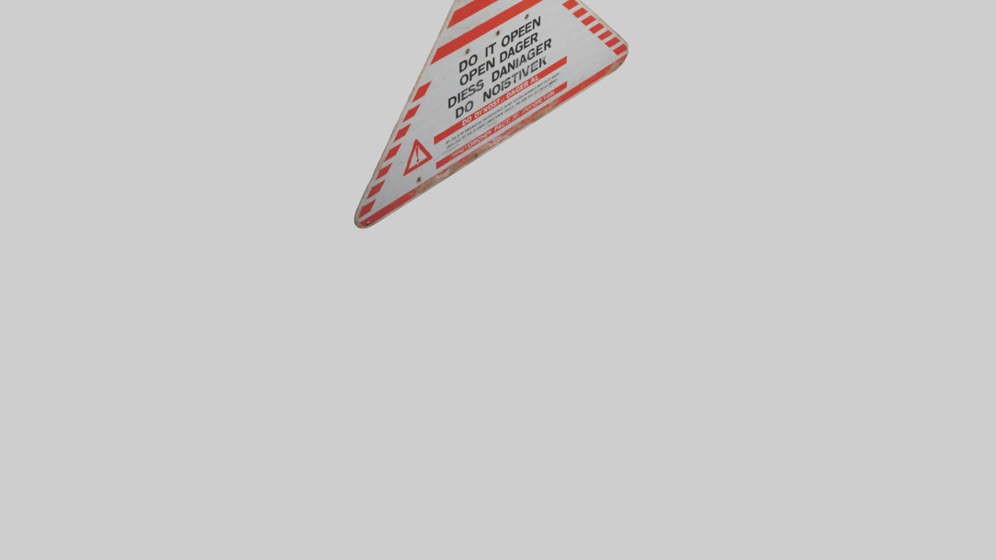Do Not Open Danger Sign model 3D model