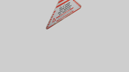 Do Not Open Danger Sign model 3D model