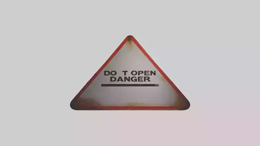 Do Not Open Danger Sign model 3D model