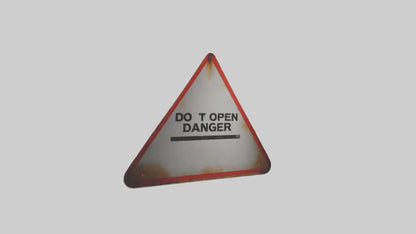 Do Not Open Danger Sign model 3D model