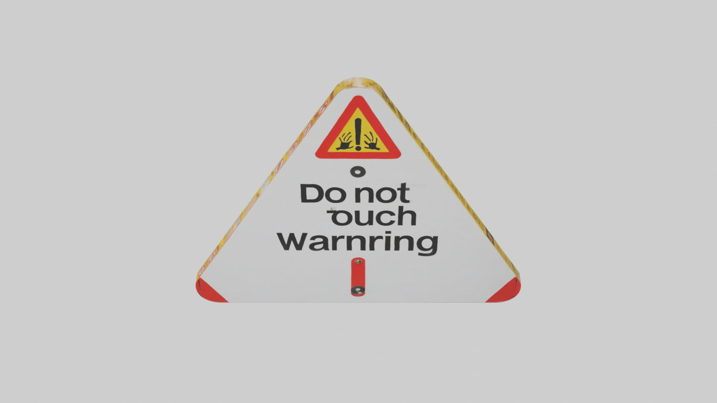 Do Not Touch Warning Sign model 3D model