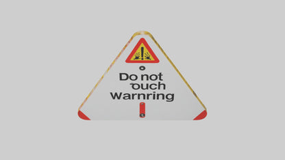 Do Not Touch Warning Sign model 3D model