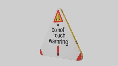 Do Not Touch Warning Sign model 3D model