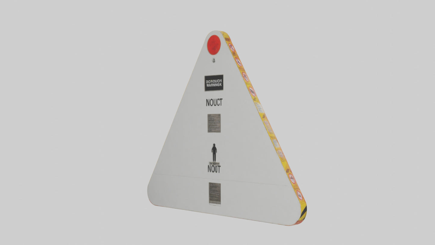 Do Not Touch Warning Sign model 3D model