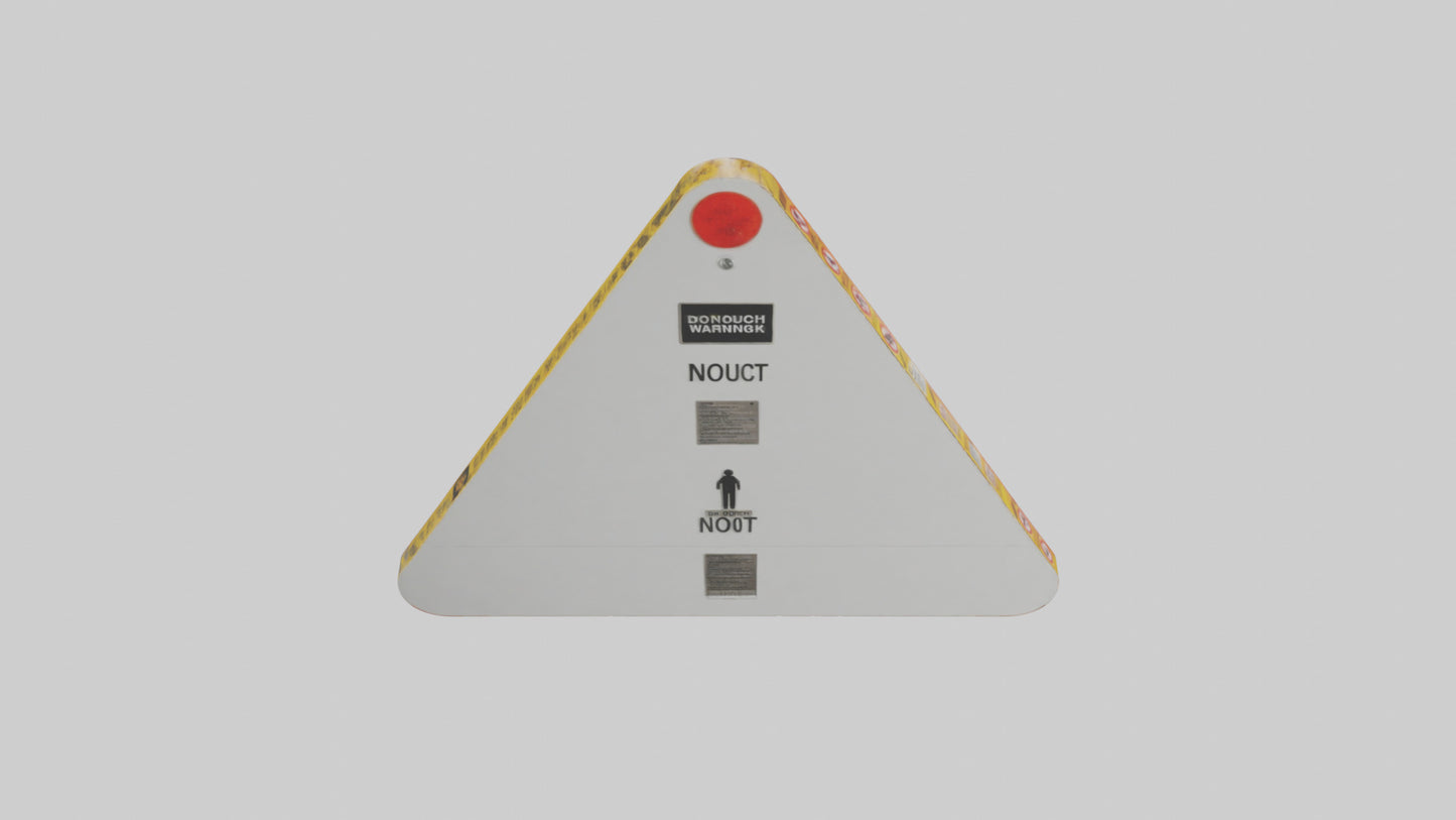 Do Not Touch Warning Sign model 3D model