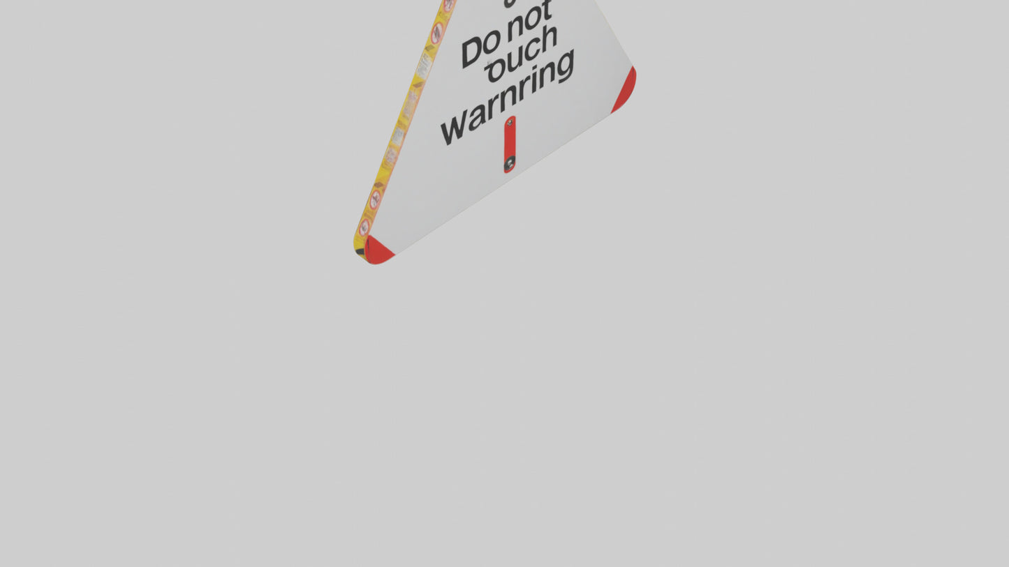 Do Not Touch Warning Sign model 3D model