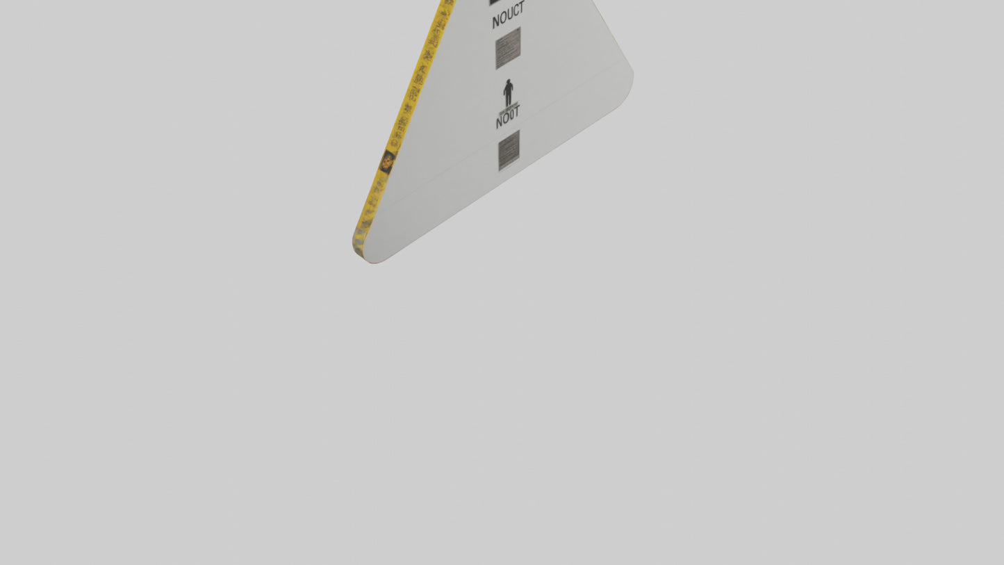 Do Not Touch Warning Sign model 3D model