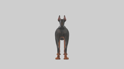 Doberman Pinscher alert model 3D model