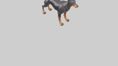 Doberman Pinscher statue model 3D model