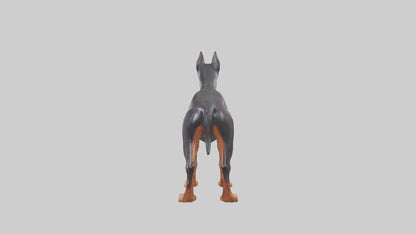 Doberman Pinscher statue model 3D model