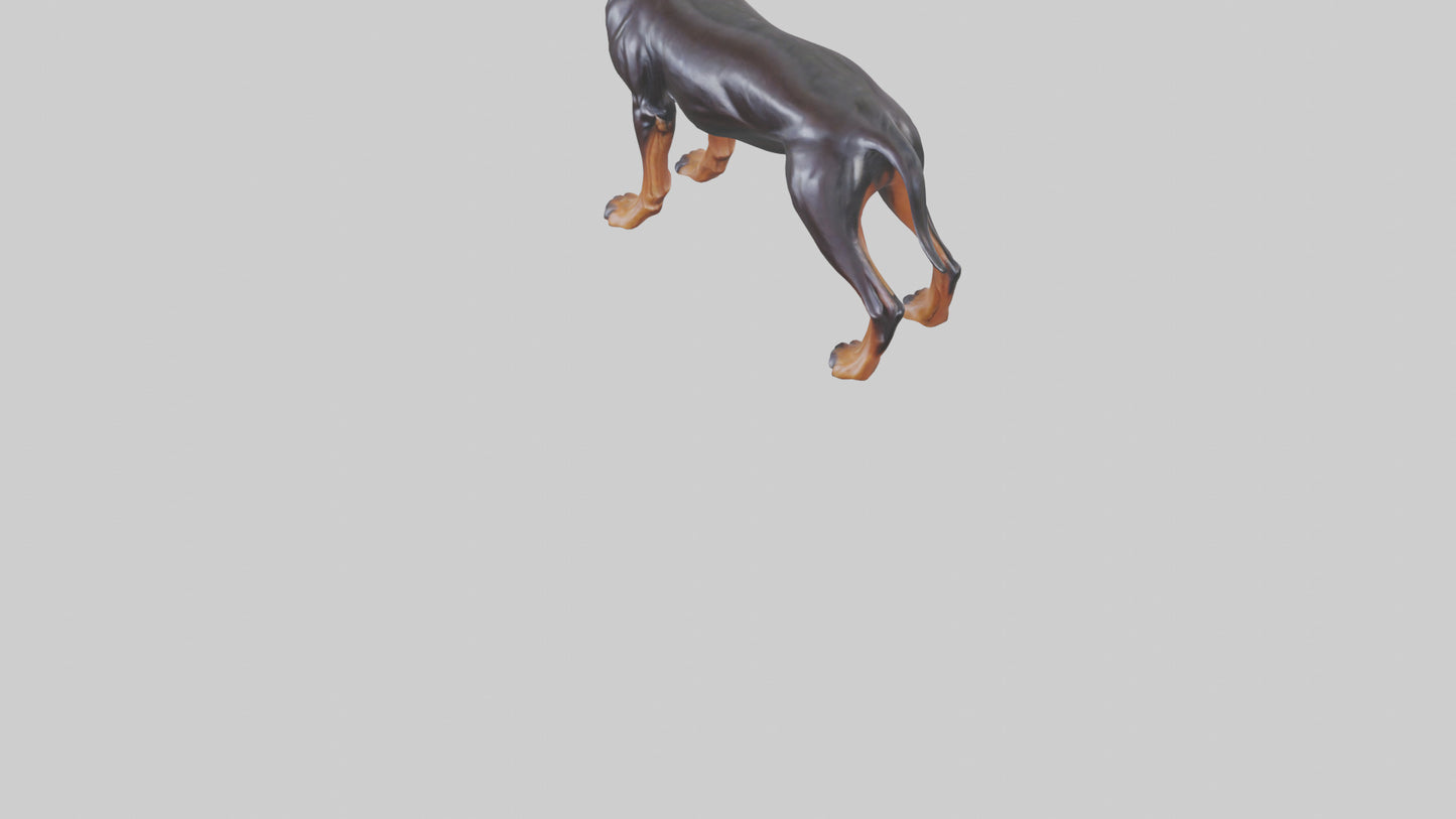 Doberman Pinscher statue model 3D model