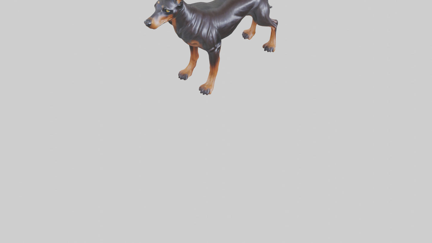 Doberman Pinscher statue model 3D model