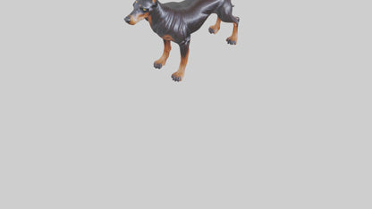 Doberman Pinscher statue model 3D model