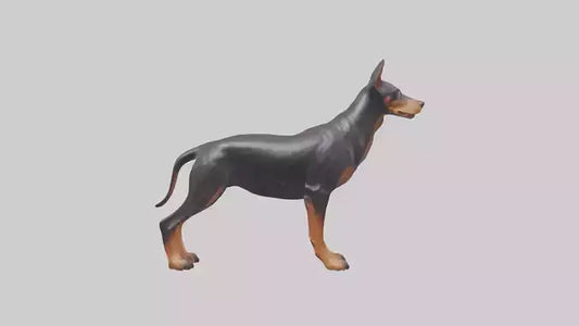 Doberman Pinscher statue model 3D model