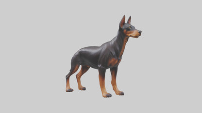 Doberman Pinscher statue model 3D model