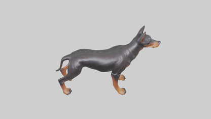 Doberman Pinscher statue model 3D model