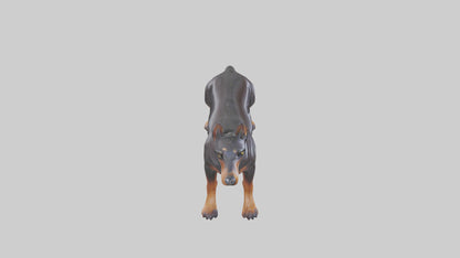 Doberman Pinscher statue model 3D model