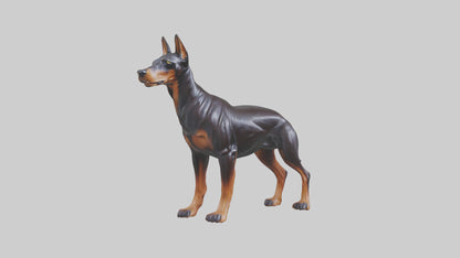 Doberman Pinscher statue model 3D model