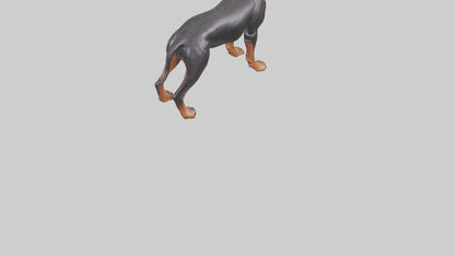 Doberman Pinscher statue model 3D model