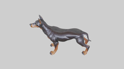 Doberman Pinscher statue model 3D model