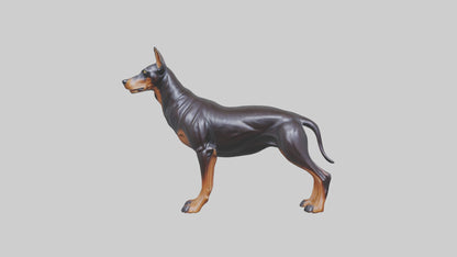 Doberman Pinscher statue model 3D model
