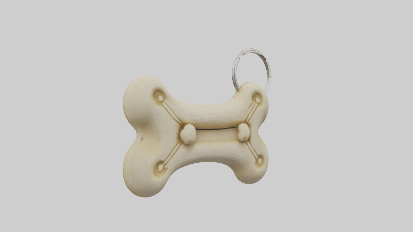 Dog bone keychain model 3D model