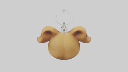 Dog head keychain model VR / AR / low-poly