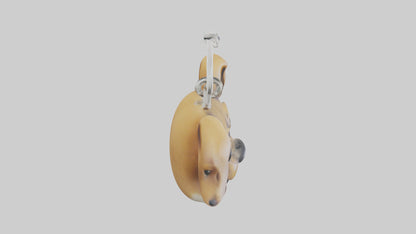Dog head keychain model VR / AR / low-poly