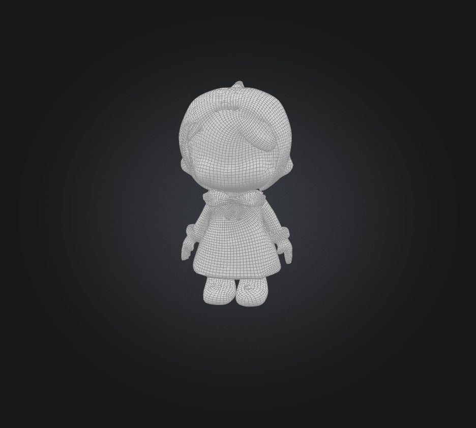 3D model doll toy 3 VR / AR / low-poly