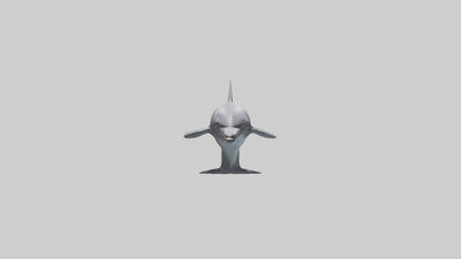 Dolphin Dorsal Fin Model VR / AR / low-poly