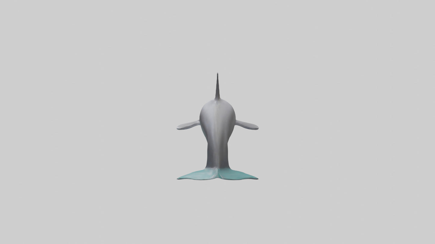 Dolphin Dorsal Fin Model VR / AR / low-poly