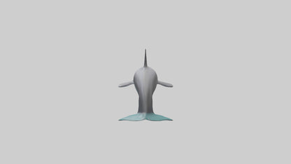 Dolphin Dorsal Fin Model VR / AR / low-poly